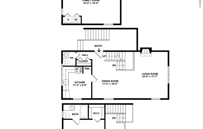 1 bed, 1.5 baths, 1,243 sqft, $2,651