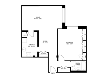 1 bed, 1 bath, 1,122 sqft, $1,999