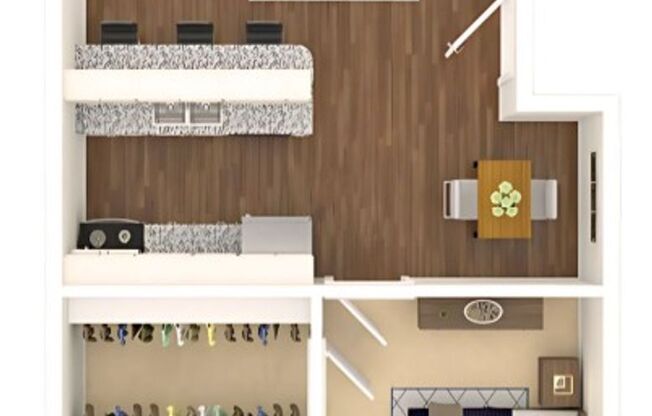 1 bed, 1 bath, 616 sqft, $1,090, Unit 203