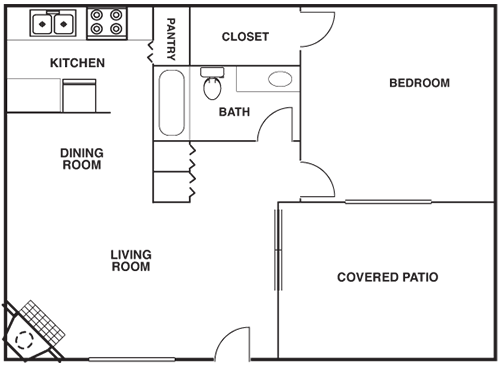 1 bed, 1 bath, 750 sqft, $770