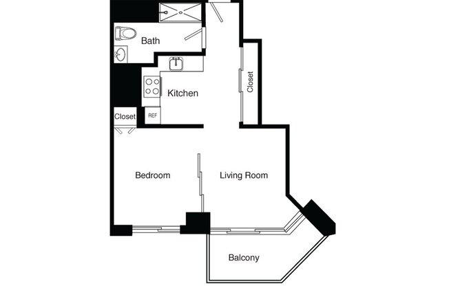 1 bed, 1 bath, 587 sqft, $4,098, Unit S09N