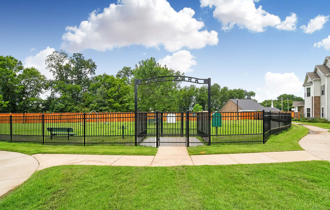 the preserve at ballantyne commons dog park with fence and playground