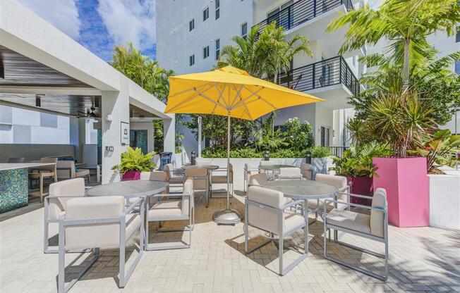 Outdoor Patio at Altis Little Havana, Miami, Florida