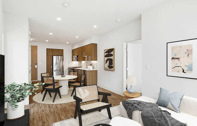Living Room with Hard Surface Flooring