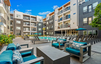 Dallas, TX Apartments for Rent in Knox-Henderson - Larq Henderson Poolside lounge