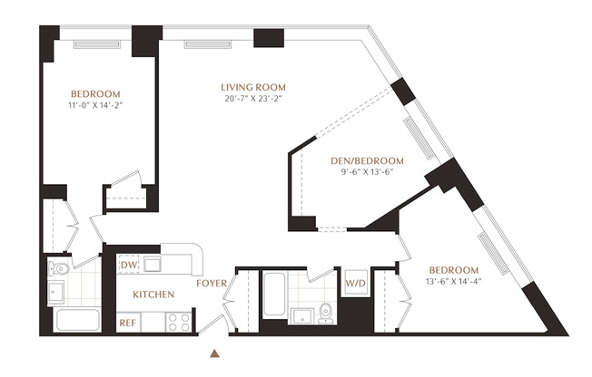 2 beds, 2 baths, $14,320, Unit PH2H