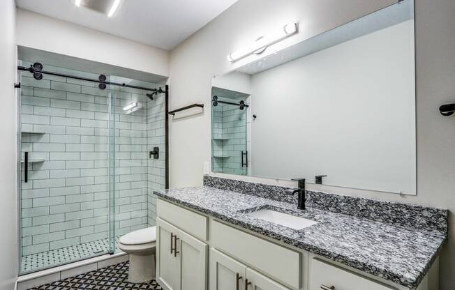 Bathroom with Shower Cabin at San Sofia Luxury Apartments, Cleveland
