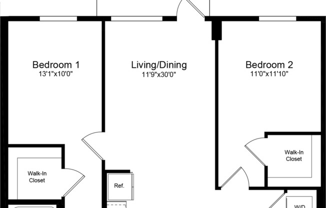 2 beds, 2 baths, 1,076 sqft, $6,318, Unit 107