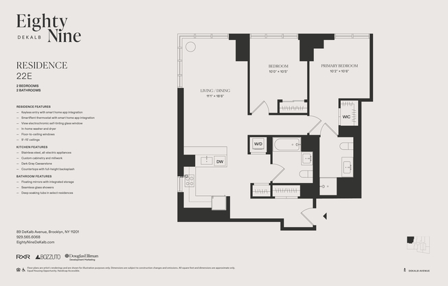 2 beds, 2 baths, $7,899, Unit 22E