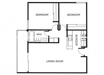 2 beds, 1 bath, 762 sqft, $2,588