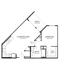 1 bed, 1 bath, 735 sqft, $3,654