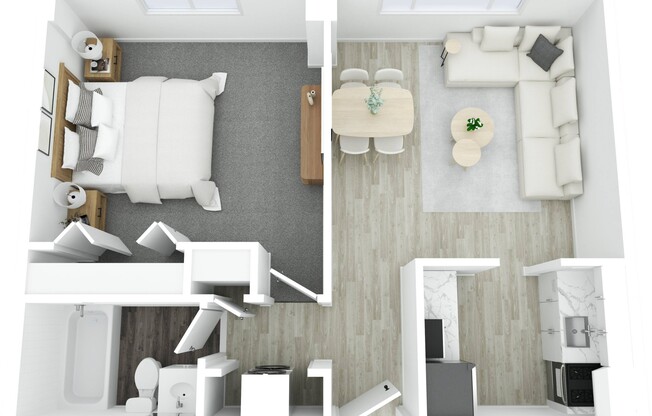 1 bed, 1 bath, 600 sqft, $1,365