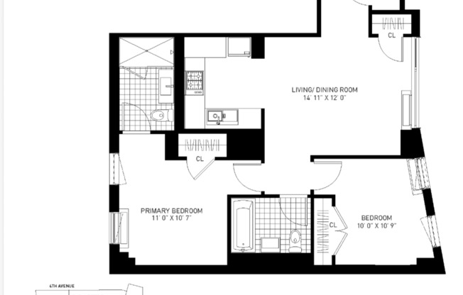 2 beds, 2 baths, $5,250, Unit 3F