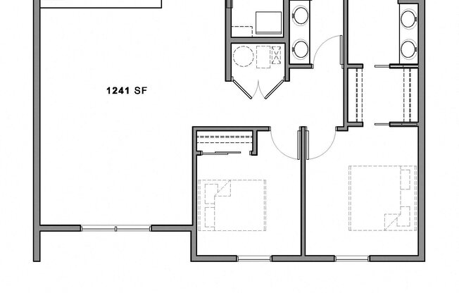 2 beds, 2 baths, 1,121 sqft, $1,400