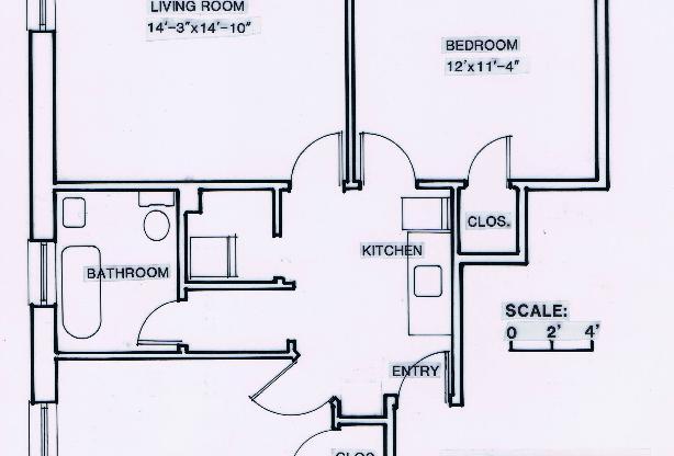 2 beds, 1 bath, 625 sqft, $4,900, Unit 8