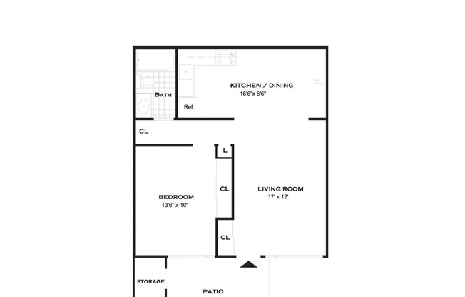 1 bed, 1 bath, 576 sqft, $2,271