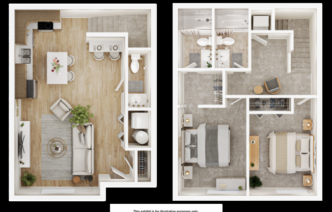 2 beds, 2.5 baths, 1,113 sqft, $1,300, Unit 7724-06