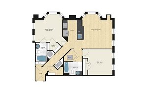 2 beds, 2 baths, 1,008 sqft, $3,873