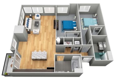 2 beds, 2 baths, 1,072 sqft, $2,140