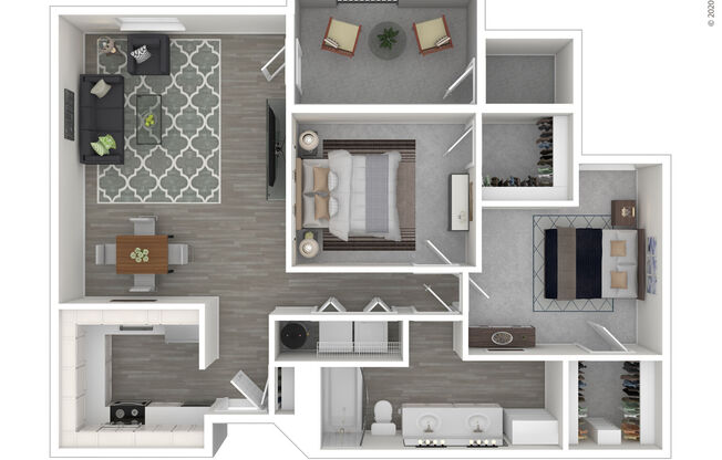 2 beds, 1 bath, 956 sqft, $1,714