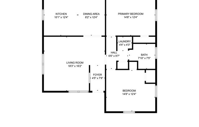 2 beds, 1 bath, $1,475