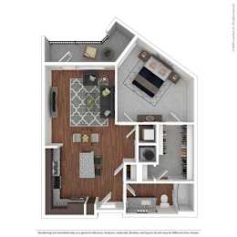 1 bed, 1 bath, 792 sqft, $1,674