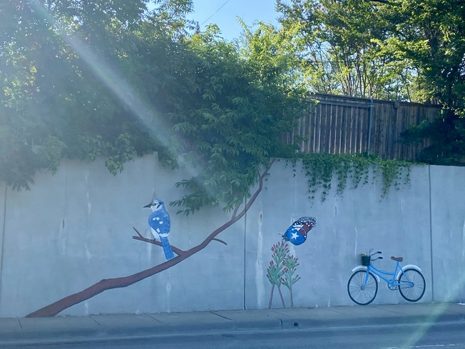 Street Mural on Marsh Ln in North Dallas