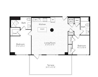 2 beds, 2 baths, 1,155 sqft, $4,015