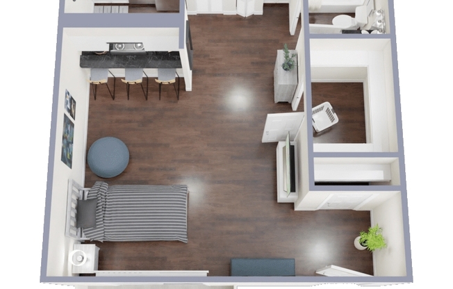 1 bed, 1 bath, 495 sqft, $907