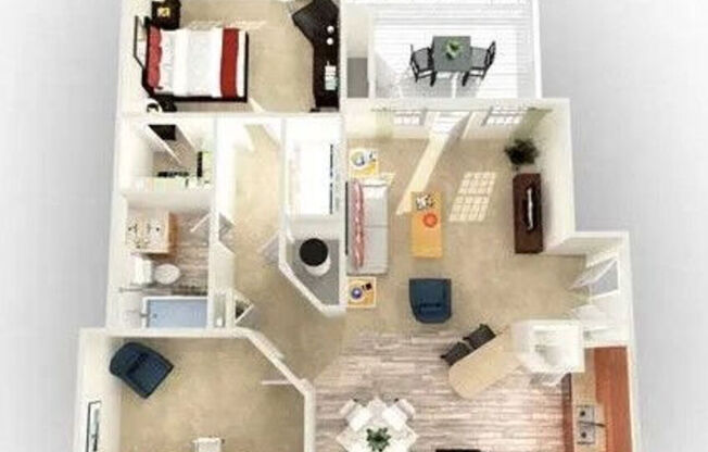 1 bed, 1 bath, 880 sqft, $1,368