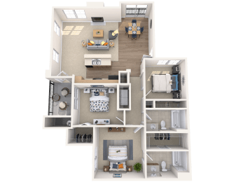3 beds, 2 baths, 1,305 sqft, $2,070