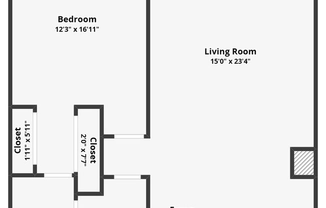 1 bed, 1 bath, $2,400, Unit # 2102
