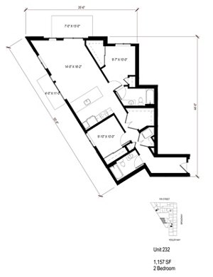 2 beds, 2 baths, 1,157 sqft, $3,485