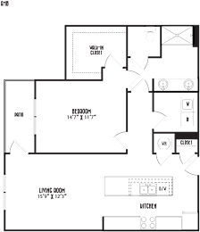 1 bed, 1 bath, 938 sqft, $1,688
