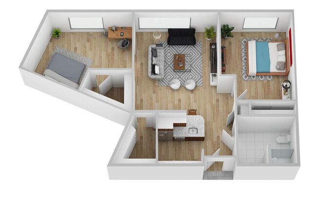 2 beds, 1 bath, 911 sqft, $1,849, Unit 126-218