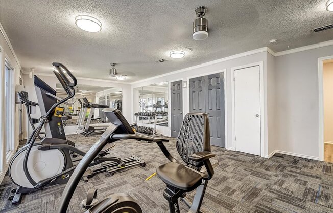 our apartments have a gym with plenty of equipment