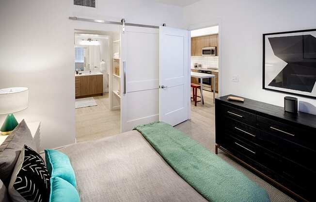 Sliding barn doors are available in select homes