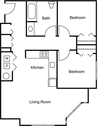 2 beds, 1 bath, 825 sqft, $2,873