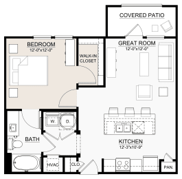 1 bed, 1 bath, 693 sqft, $1,381