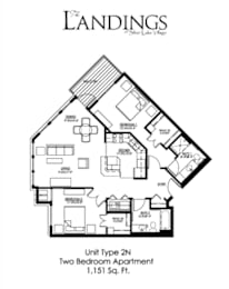 2 beds, 2 baths, 1,151 sqft, $2,284