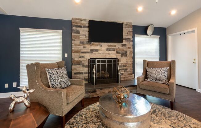 Fireplace Lounge at The Summit at Avent Ferry, North Carolina, 27606