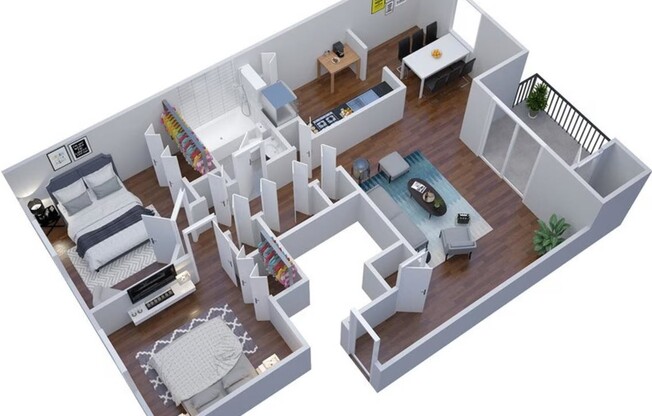 1 bed, 1 bath, 871 sqft, $1,325