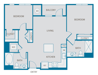 2 beds, 2 baths, 941 sqft, $1,982