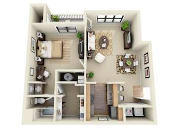 1 bed, 1 bath, 720 sqft, $1,326