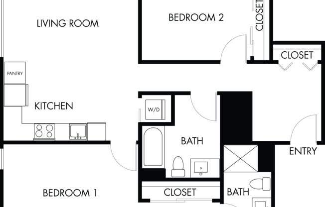 2 beds, 2 baths, 1,094 sqft, $3,615, Unit 761