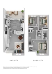 3 beds, 2 baths, 1,257 sqft, $1,900