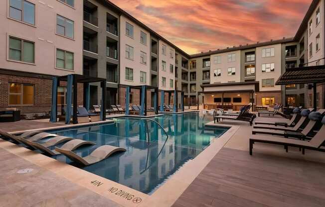Resort Style Pool with Cabanas