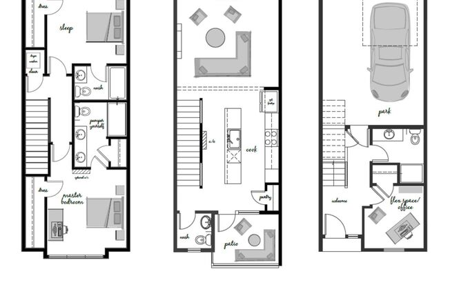 3 beds, 3.5 baths, $3,700, Unit 4