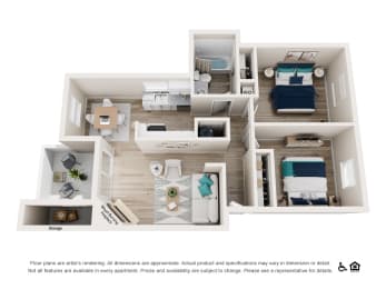 2 beds, 1 bath, 913 sqft, $1,786