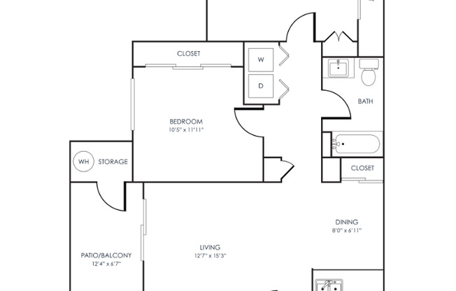 2 beds, 1 bath, 995 sqft, $2,000